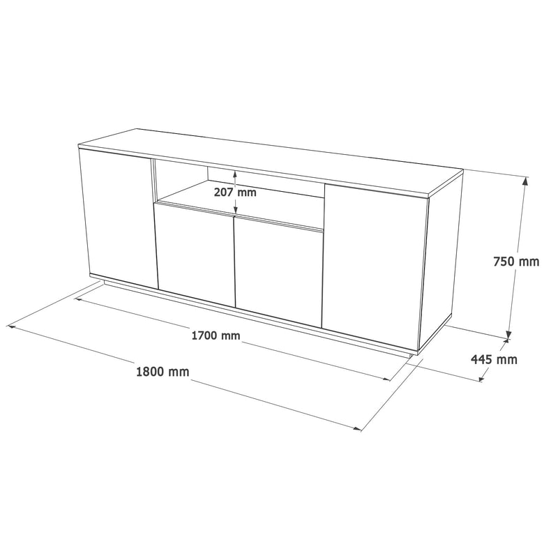 Consola Asi Home FR15-AW PAL 44.5X180X75 cm