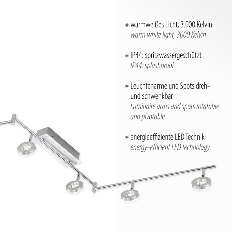 Plafoniera Paul Neuhaus SILEDA 6xLED Aluminiu