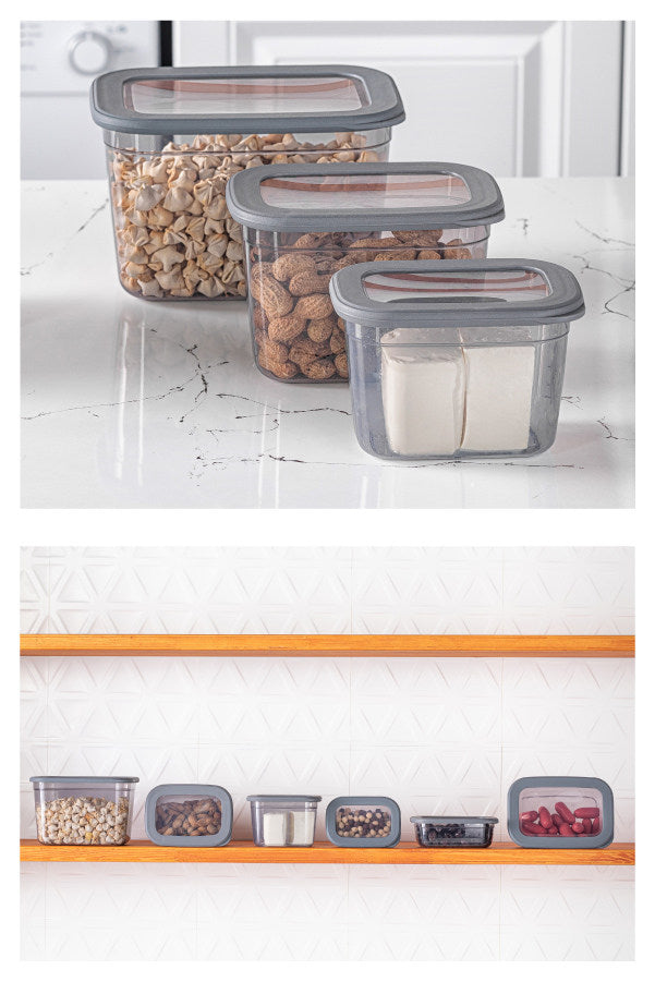 Set Cutii pentru Depozitare (3 Bucati) Asi Home BNMPOLYAR03-81323 Plastic 14X20X13 cm