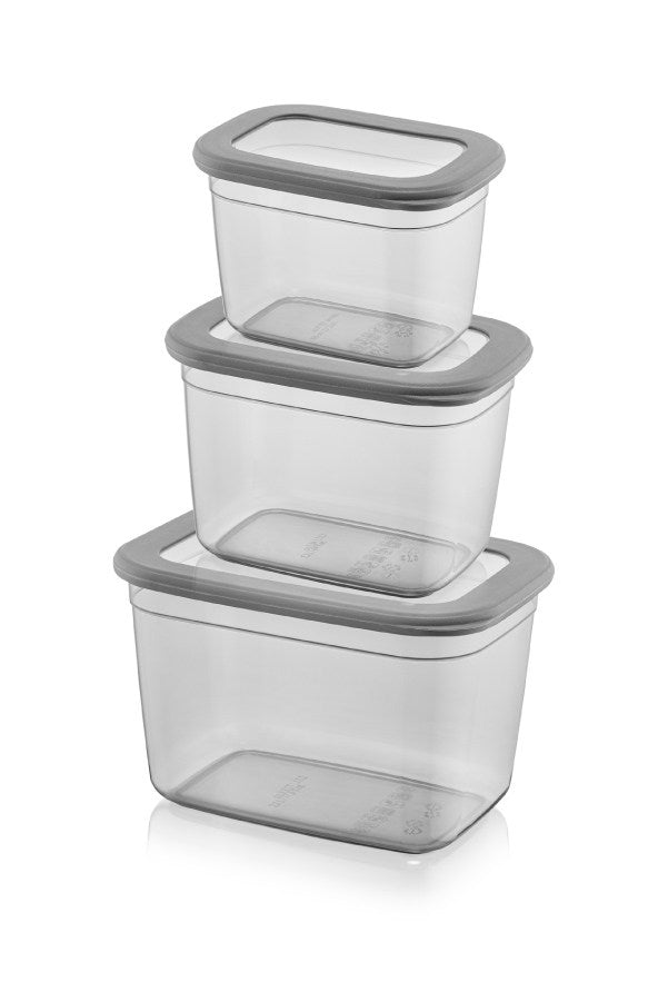 Set Cutii pentru Depozitare (3 Bucati) Asi Home BNMPOLYAR03-81323 Plastic 14X20X13 cm