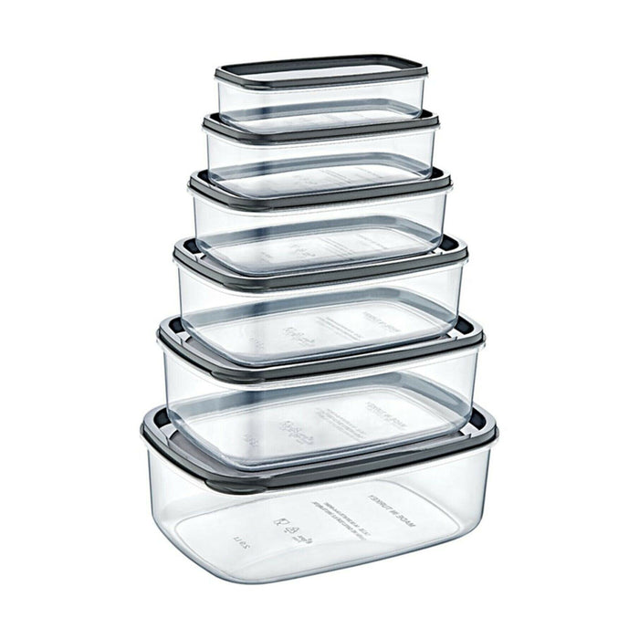 Set Cutii pentru Depozitare (10 Bucati) Asi Home Sweet - Anthracite Plastic 17.5X25X9 cm