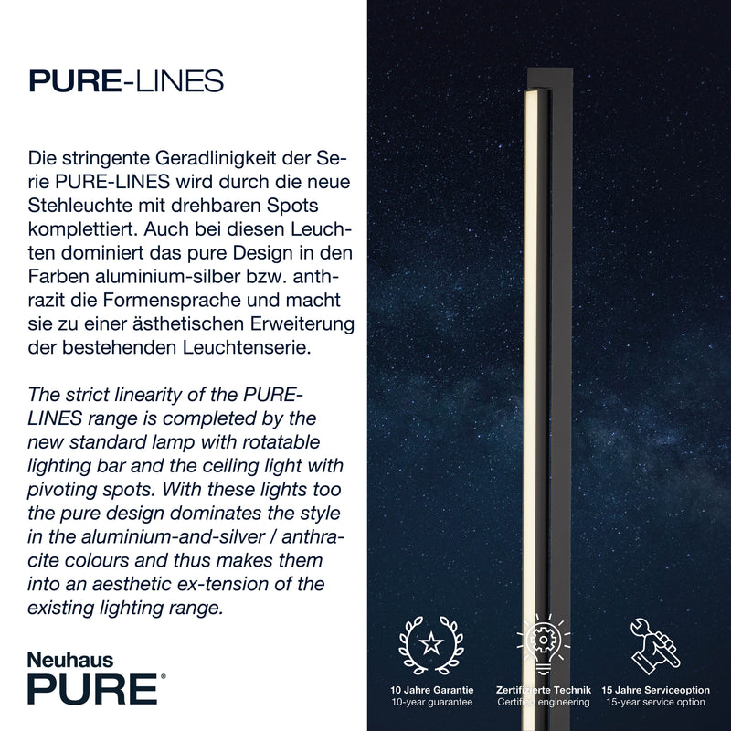 Lampadar Paul Neuhaus PURE-LINES LED Antracit
