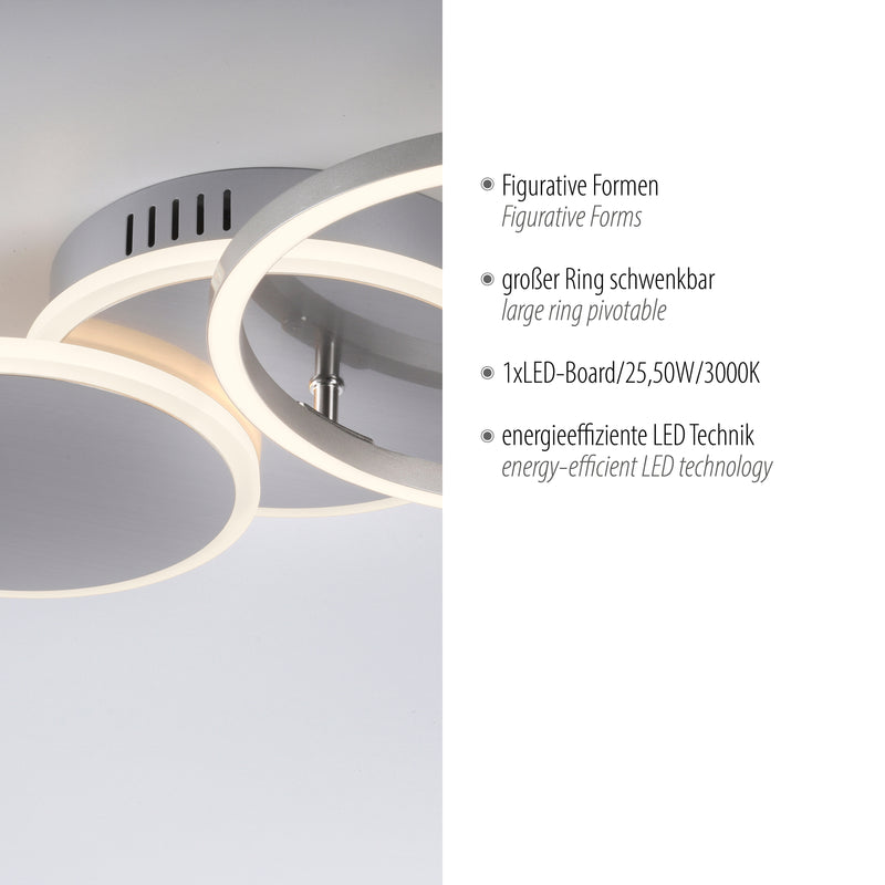 Plafoniera Paul Neuhaus SEVENT LED Argintiu