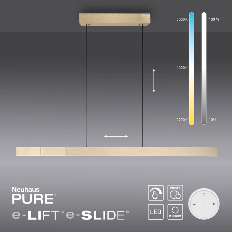 Lustra Paul Neuhaus PURE-MOTO-RISE 3xLED Auriu