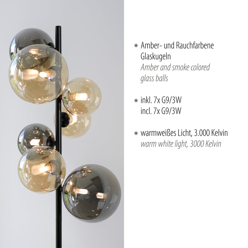 Lampadar Paul Neuhaus POPSICLE 7xG9 Fumuriu
