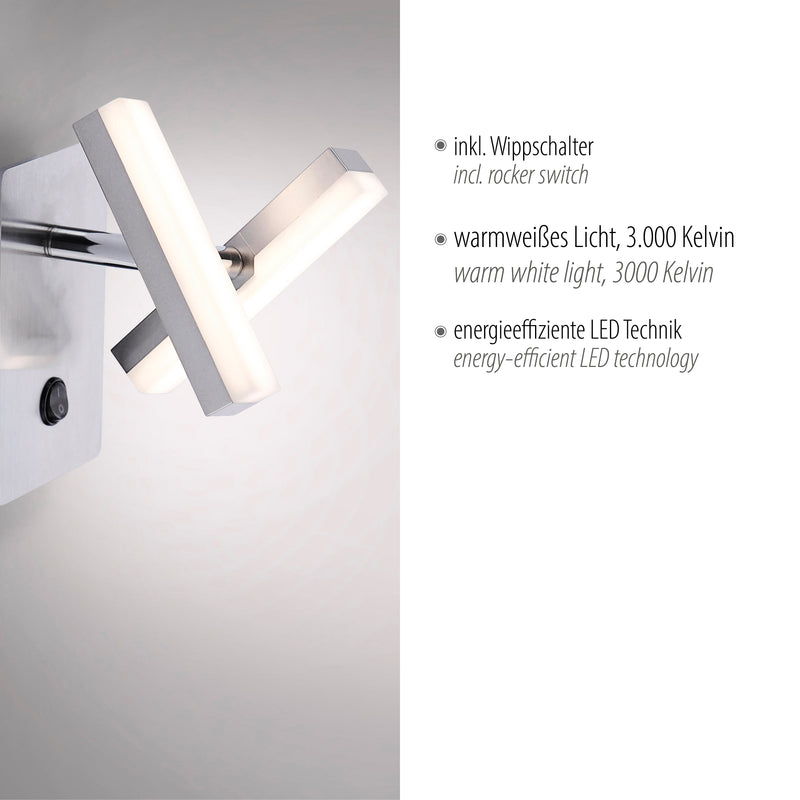 Aplica Paul Neuhaus RICO 2xLED Otel
