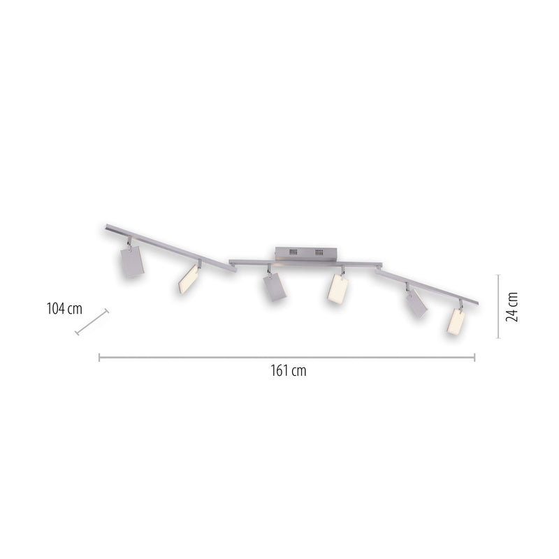 Plafoniera Paul Neuhaus PURE-MIRA 6xLED Aluminiu