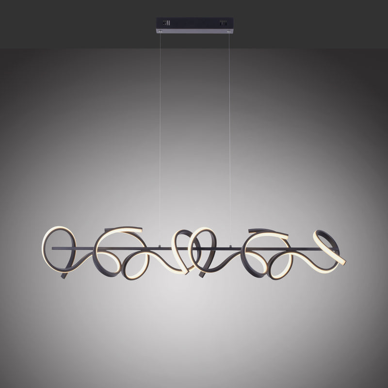 Lustra Paul Neuhaus CURLS 4xLED Negru