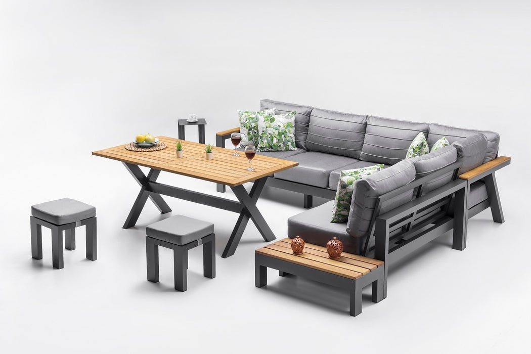 Set Lounge de Gradina Asi Home Set Daisy - Antracite v2