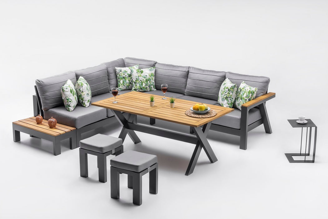 Set Lounge de Gradina Asi Home Set Daisy - Antracite v2