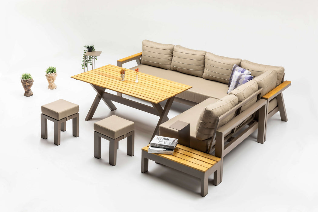 Set Lounge de Gradina Asi Home Daisy - Cappuccino v2