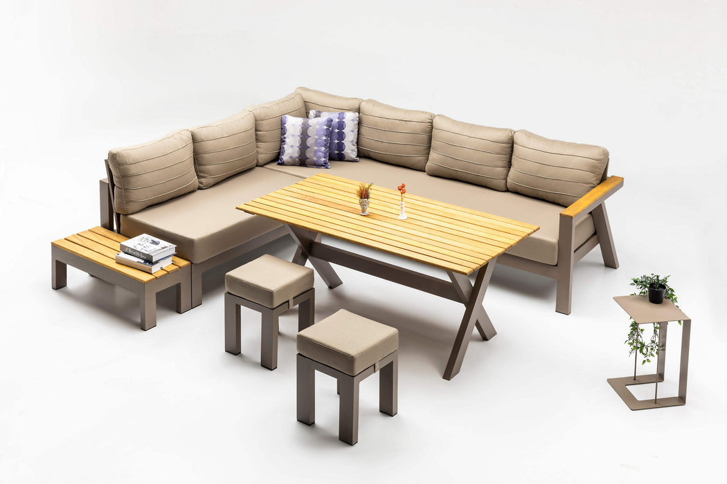 Set Lounge de Gradina Asi Home Daisy - Cappuccino v2