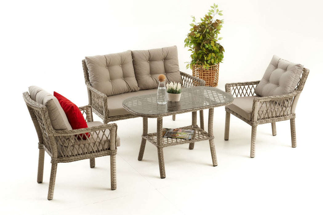 Set Lounge de Gradina Asi Home Pure 2 - Cremă