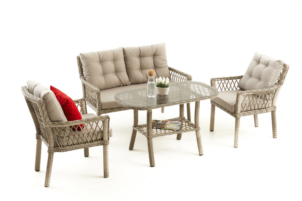 Set Lounge de Gradina Asi Home Pure 2 - Cremă