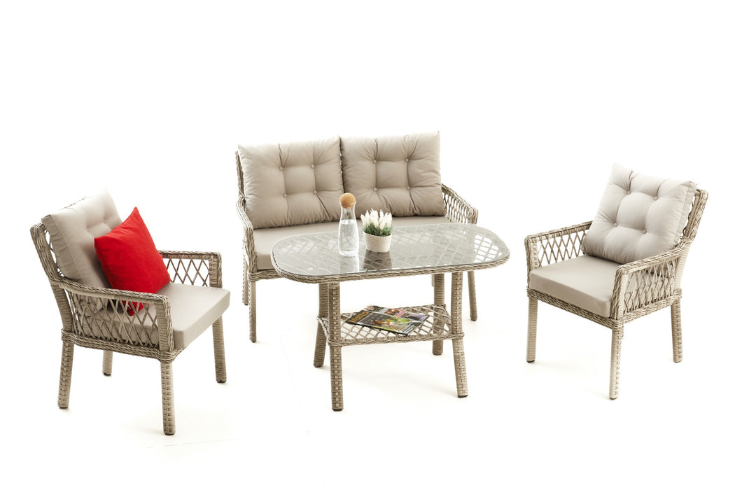 Set Lounge de Gradina Asi Home Pure 2 - Cremă