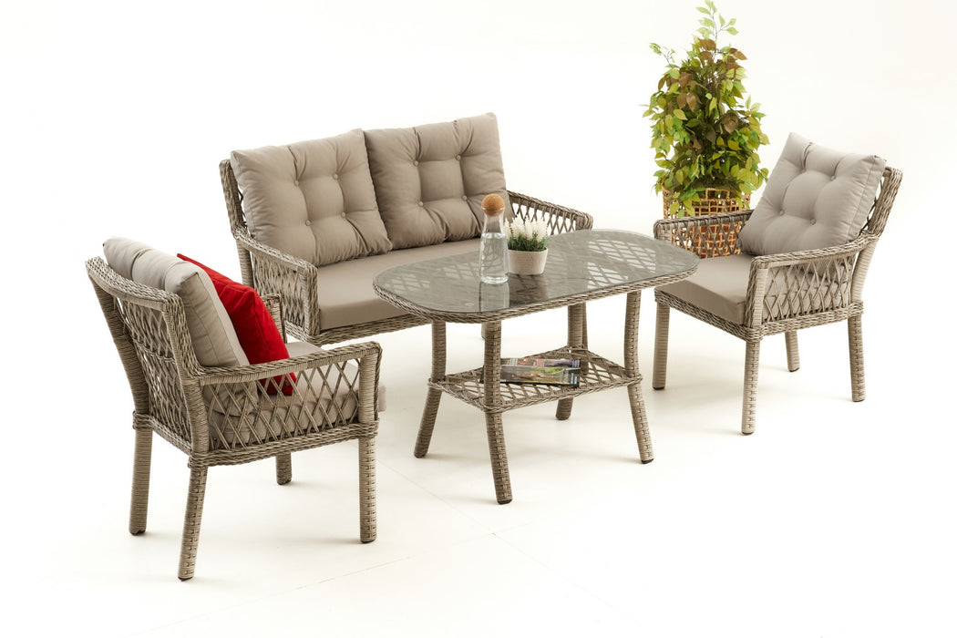 Set Lounge de Gradina Asi Home Pure 2 - Cremă