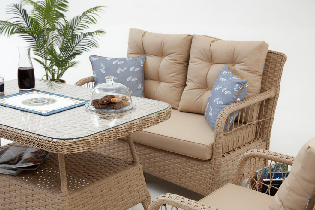 Set Lounge de Gradina Asi Home Vera Rattan (2+1+1+S)