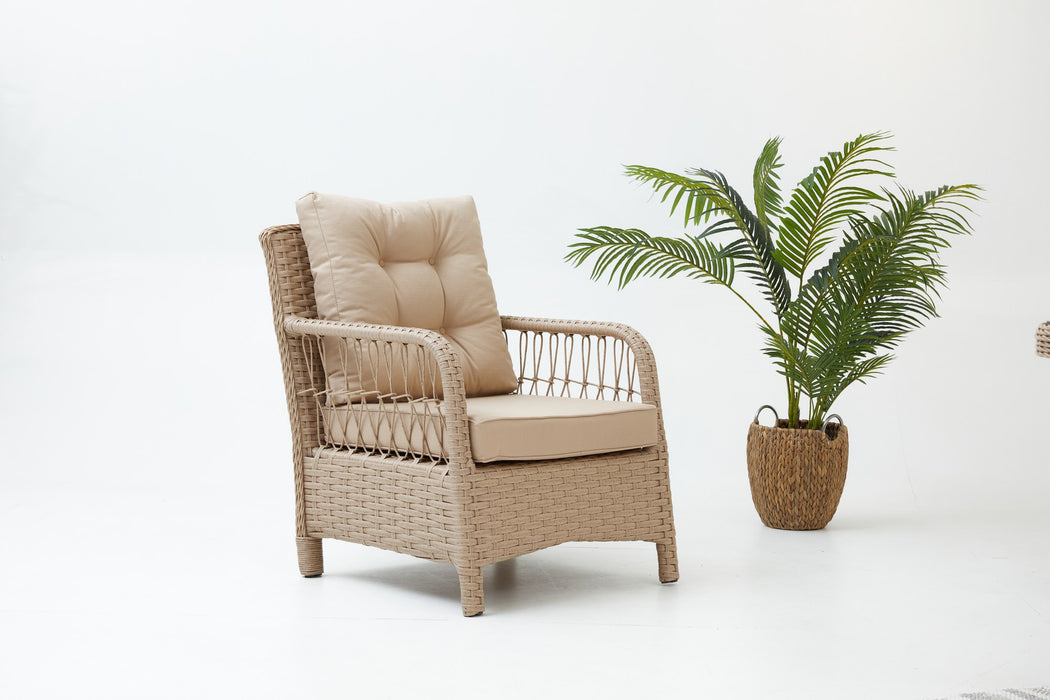 Set Lounge de Gradina Asi Home Vera Rattan (2+1+1+S)