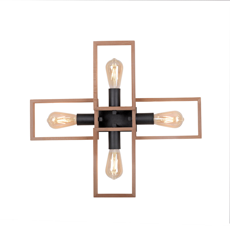 Plafoniera Paul Neuhaus FRANKY 4xE27 Negru