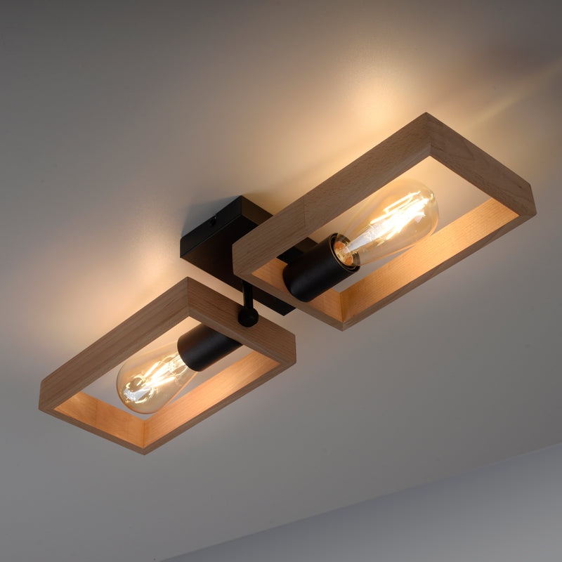 Plafoniera Paul Neuhaus FRANKY 2xE27 Negru