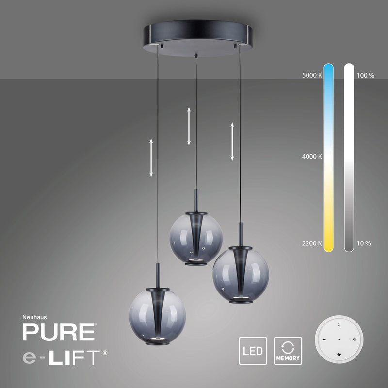 Lustra Paul Neuhaus PURE E-INFINITY 3xLED Gri