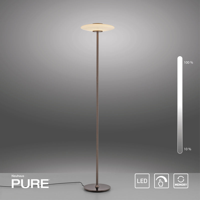 Lampadar Paul Neuhaus PURE VITRUM 2xLED Maro Metalic