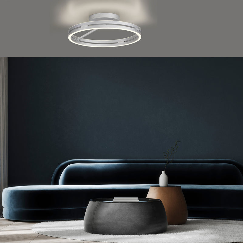 Plafoniera Paul Neuhaus PURE LOOP 2xLED Aluminiu