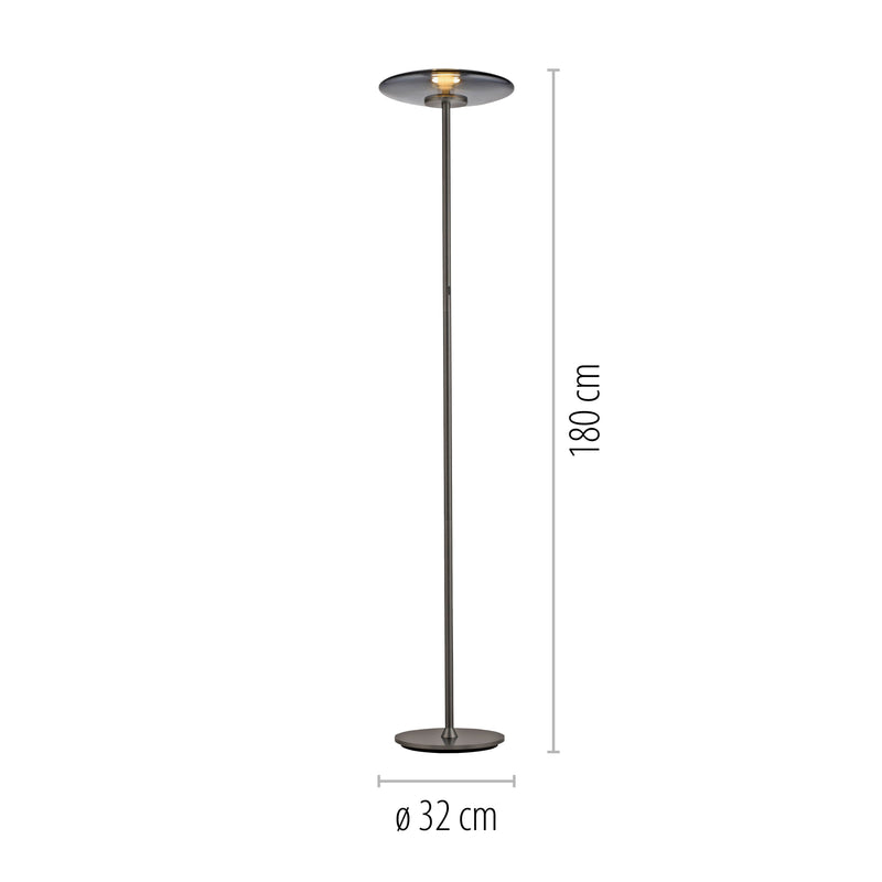 Lampadar Paul Neuhaus PURE VITRUM 2xLED Gri