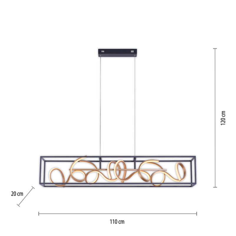 Lustra Paul Neuhaus SELINA 4xLED Negru