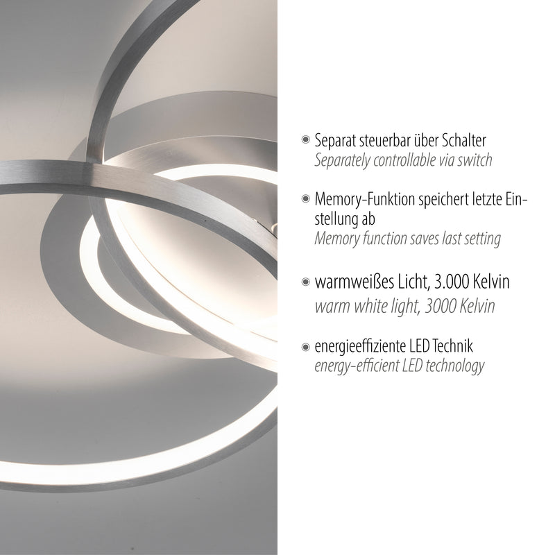 Plafoniera Paul Neuhaus ASMINA 3xLED Aluminiu