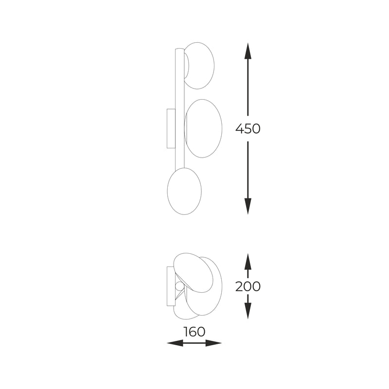 Aplica Zuma Line OMI 3xG9 LED Negru