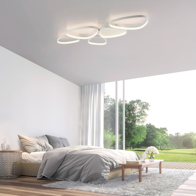 Plafoniera Zuma Line PEBBLES LED Alb