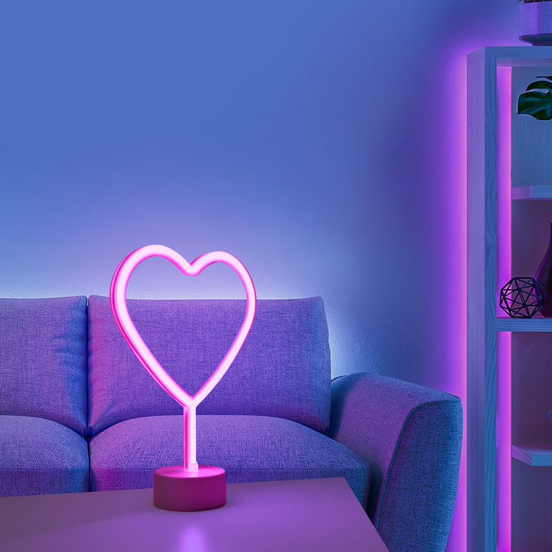 Aplica Paul Neuhaus NEON-HERZ LED Roz