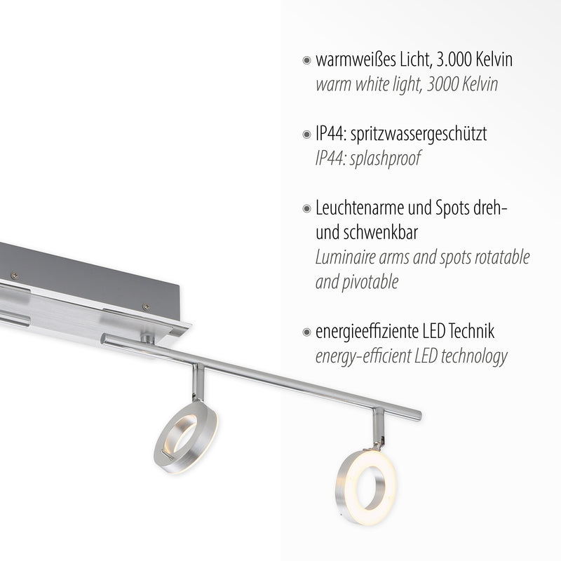 Plafoniera Paul Neuhaus SILEDA 4xLED Aluminiu