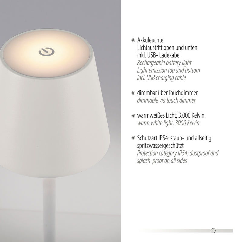 Lampa Exterior Paul Neuhaus EURIA LED Alb