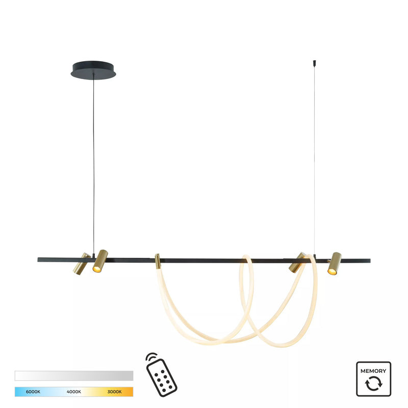 Lustra Zuma Line BALBO 5xLED Negru Mat