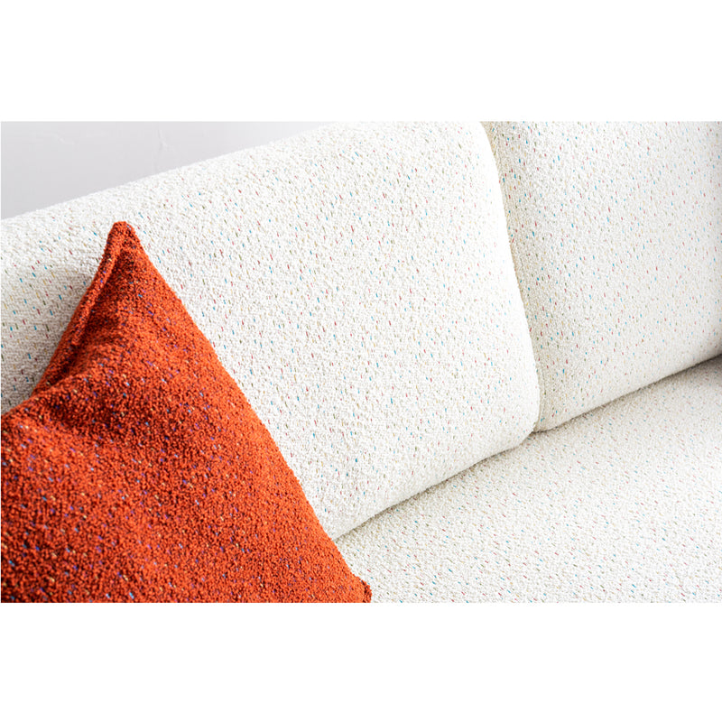 Canapea Lux Hilton Inev Asi Home, Boucle Off White, lungime 250cm, latime 99cm, inaltime 80cm