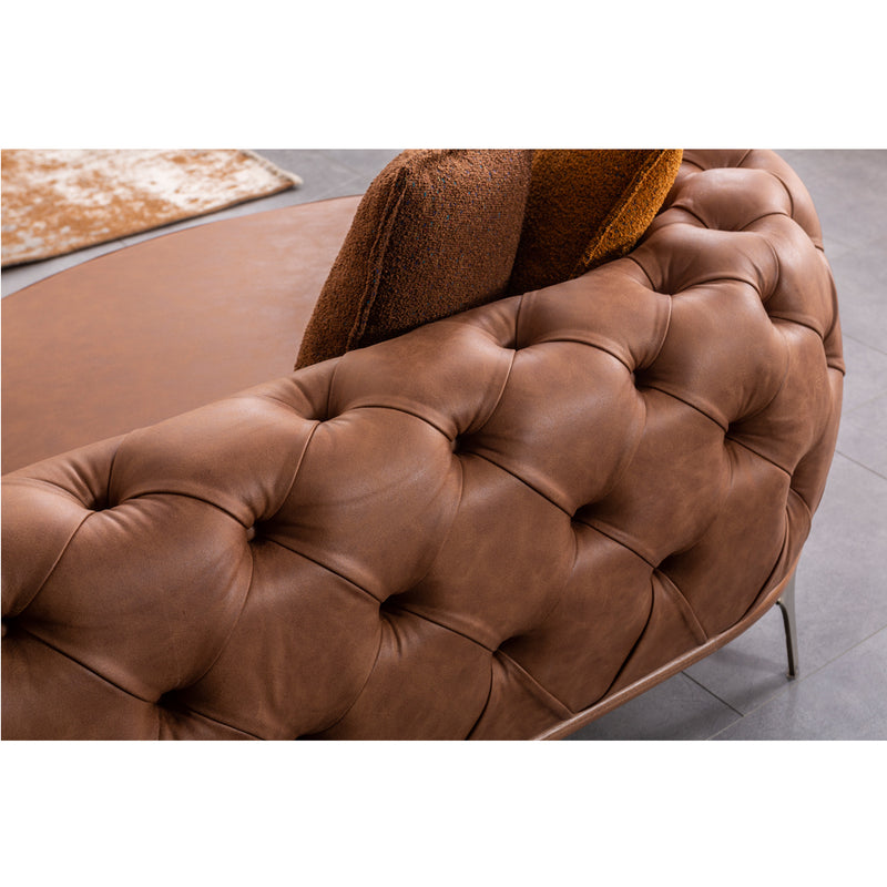Canapea Roys Inev Asi Home, Maro inchis, lungime 251cm, latime 107cm, inaltime 67cm