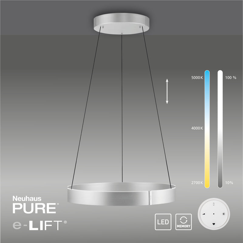 Lustra Paul Neuhaus PURE E-CLIPSE 2xLED Aluminiu
