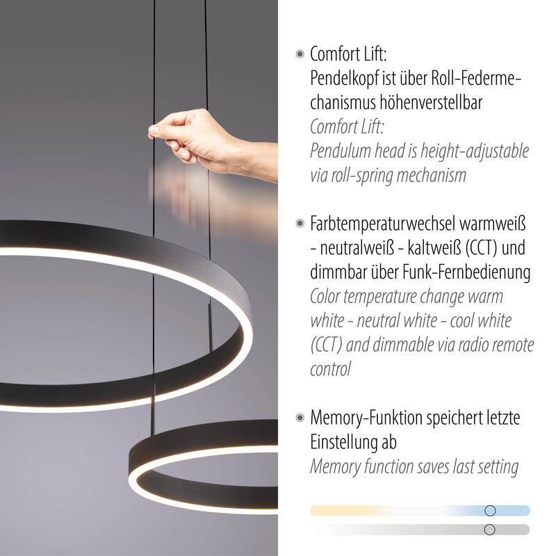 Lustra Paul Neuhaus ESKO 2xLED Negru