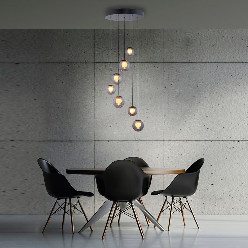Lustra Paul Neuhaus PURE POPUP 7xLED Gri