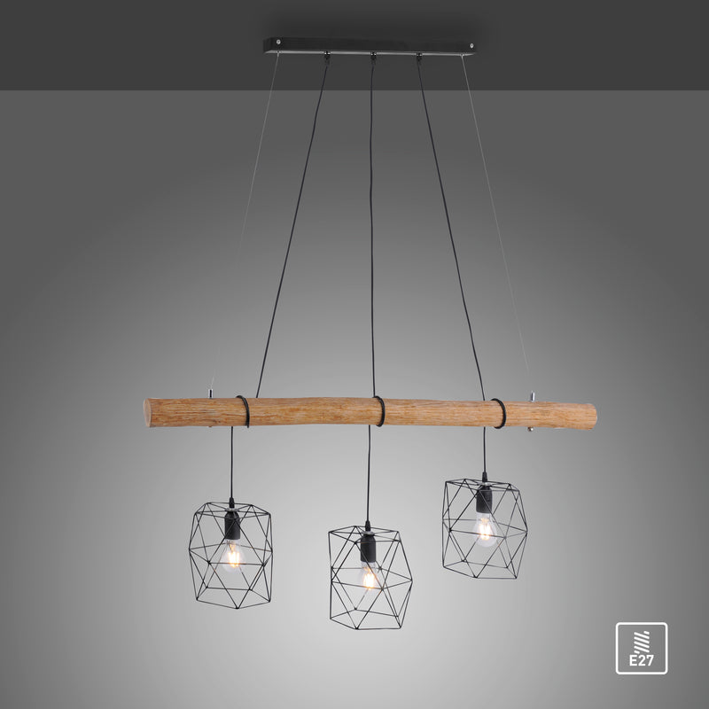 Lustra Paul Neuhaus EDGAR 3xE27 Negru