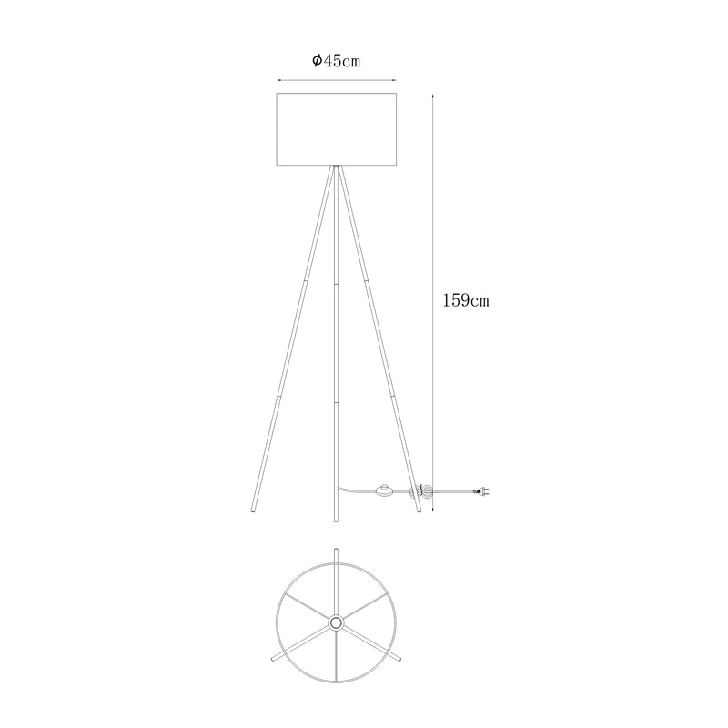 Lampadar Zuma Line CARA 1xE27 Negru