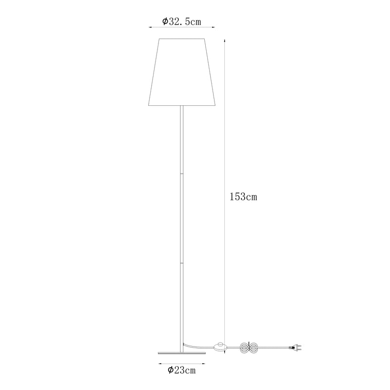 Lampadar Zuma Line RIVA 1xE27 Negru
