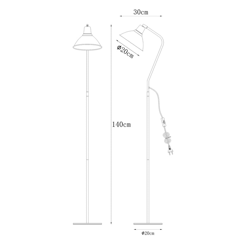 Lampadar Zuma Line CELSO 1xE27 Negru