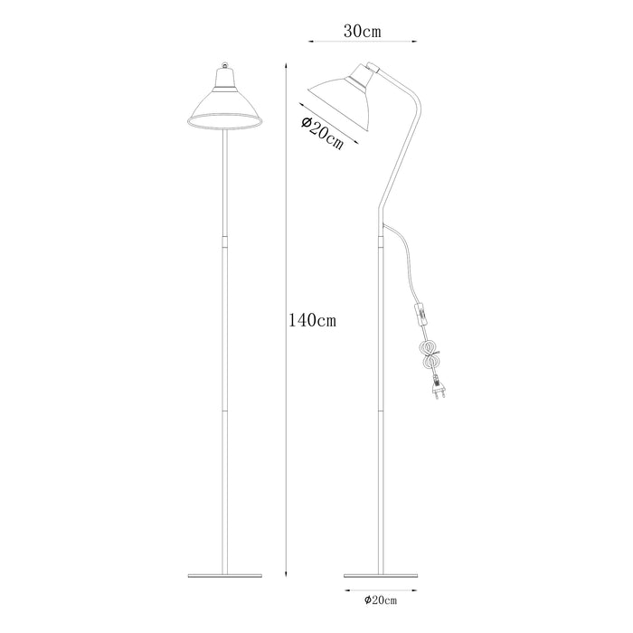 Lampadar Zuma Line CELSO 1xE27 Negru