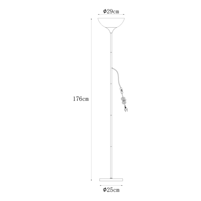 Lampadar Sarda A4036-MWH 1 x E27 MAX 40W L29 W25 H176 metal alb si corp cromat