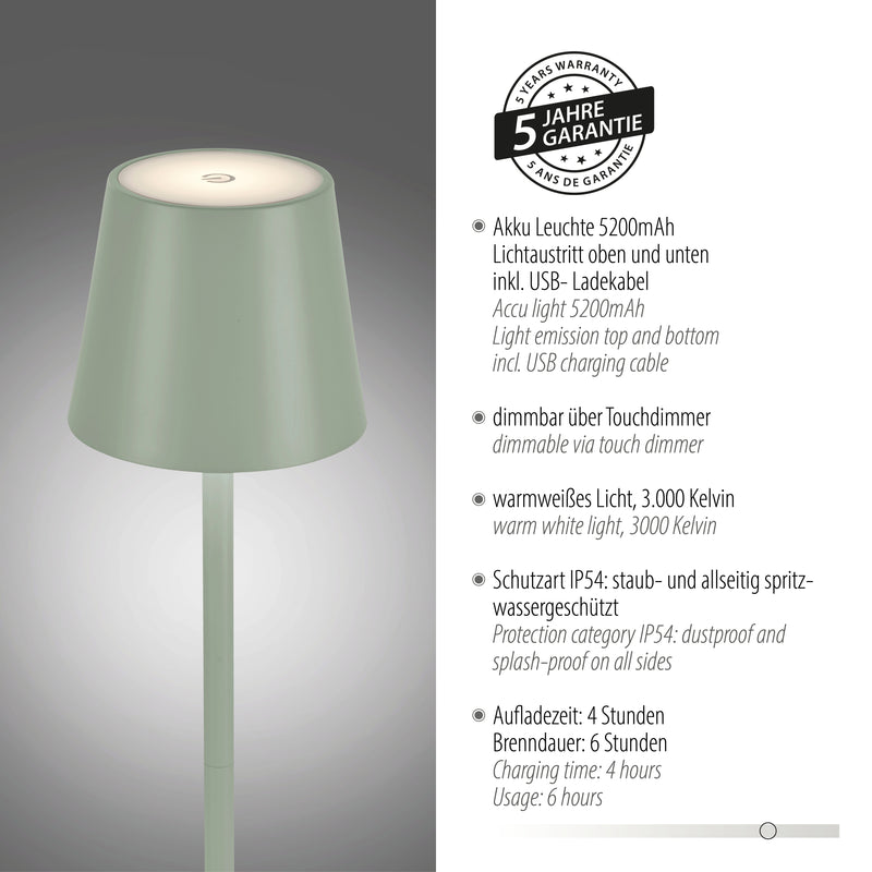 Veioza Zuma Line EURIA LED Verde