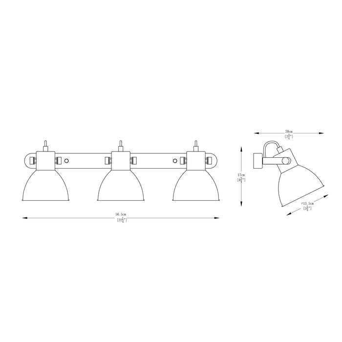 Aplica Zuma Line 3xE27 Negru Mat / Transparent / Alb