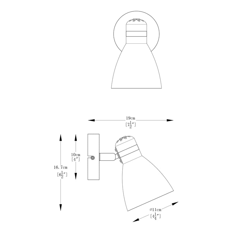 Aplica Zuma Line 1xE27 Negru Mat / SATYNOWY NIKIEL / Alb